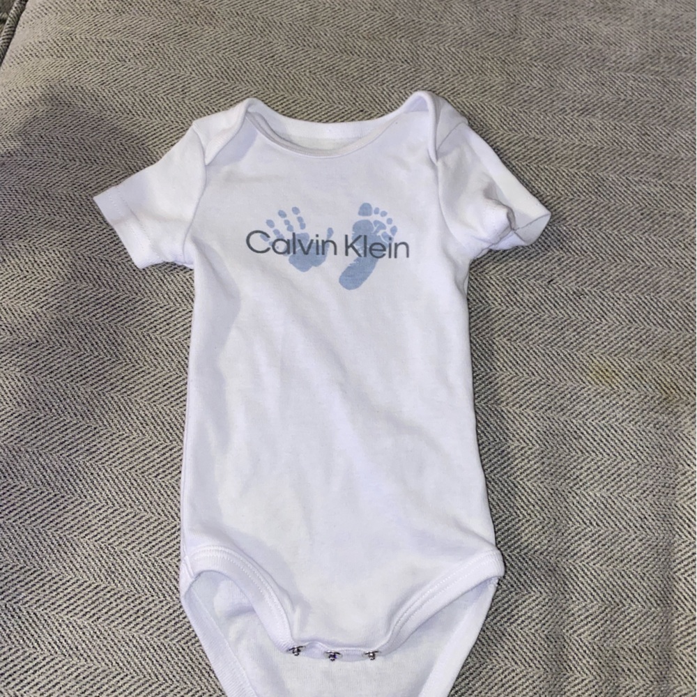 Calvin Klein white bodysuit 0-3M